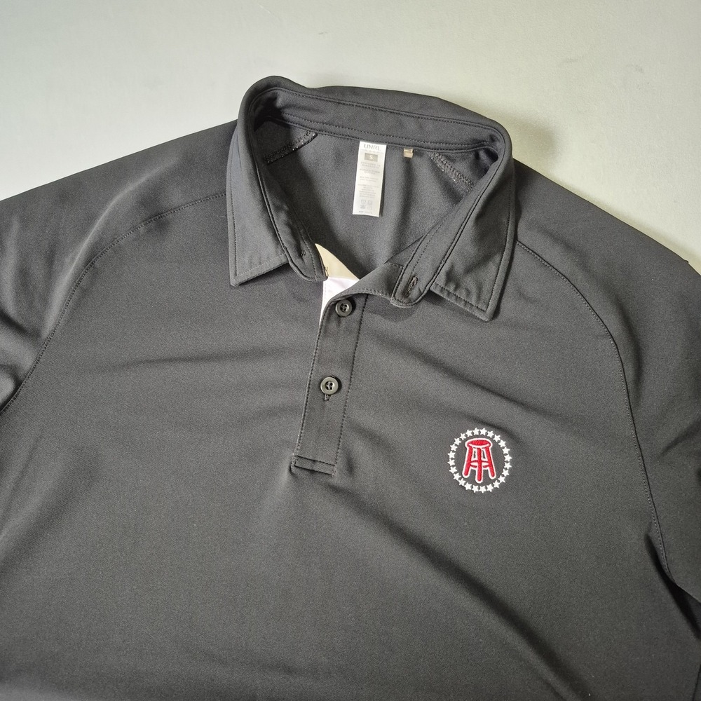 UNRL Barstool Sports Shirt Mens Small‎ Black Polo Performance Golf Stretch